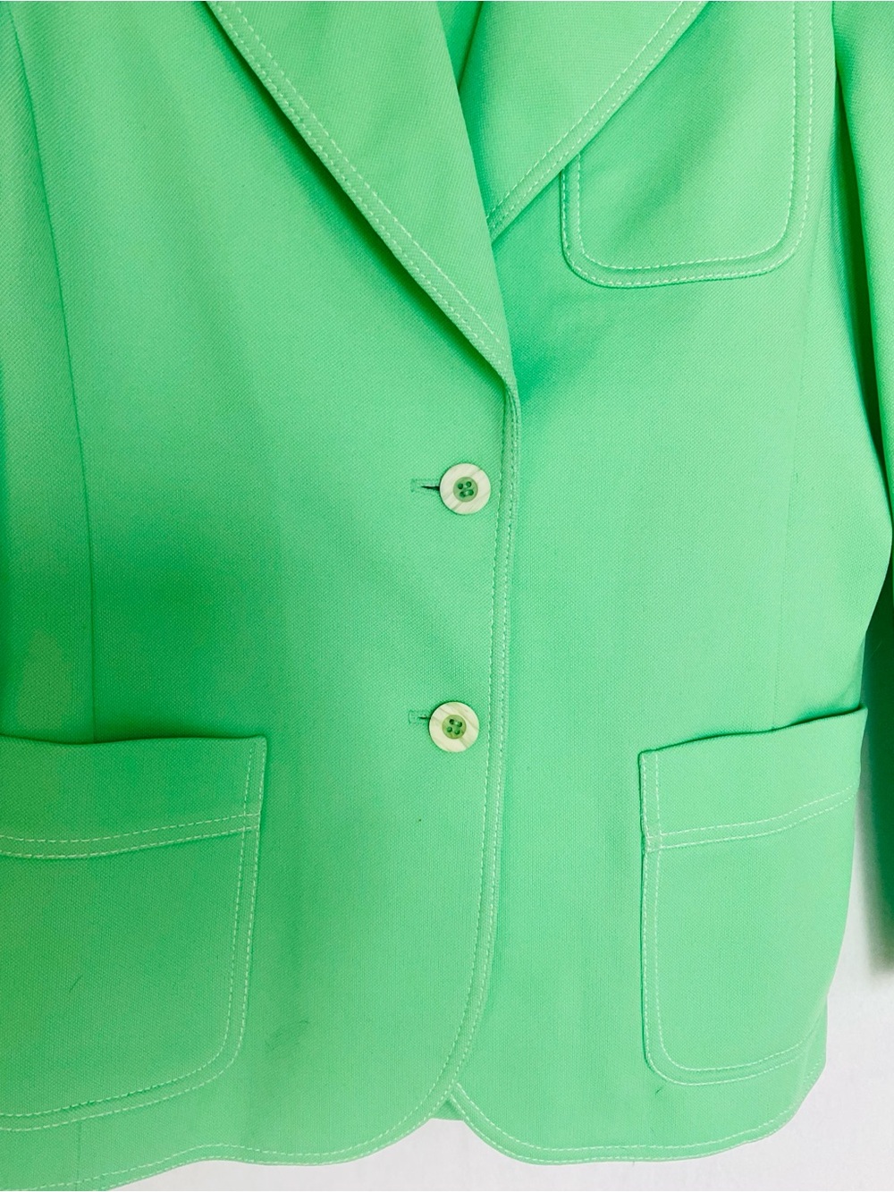 Bright Green Women's Blazer Jacket Sz 14 - Picture 3 of 11